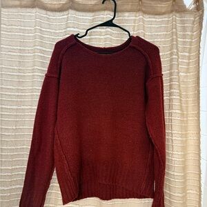 We The Free Burgundy Crew Neck Sweater